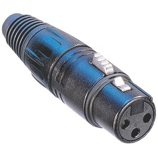 Neutrik Neutrik NC3FX-B XLR 3-pins (v) connector - verguld / zwart