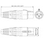 Neutrik NC3FX-B XLR 3-pins (v) connector - verguld / zwart