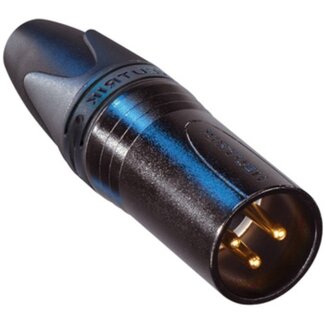 Neutrik Neutrik NC3MXX-B XLR 3-pins (m) connector - verguld / zwart