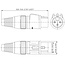 Neutrik NC3FX-HD Heavy Duty IP65 XLR 3-pins (v) connector / zwart/grijs