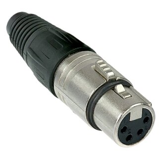 Neutrik Neutrik NC4FX XLR 4-pins (v) connector / zwart/grijs