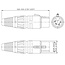 Neutrik NC4FX XLR 4-pins (v) connector / zwart/grijs