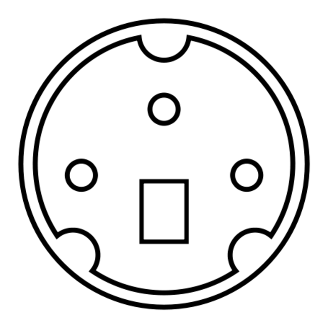 Mini DIN 3-pins (v) connector