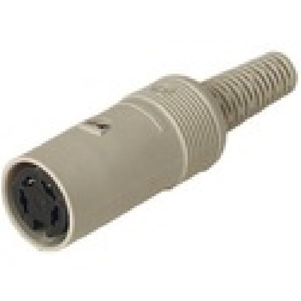 Hirschmann 930 150-517-1 DIN-connector Bus, recht Aantal polen: 4 Grijs 1 stuk(s)