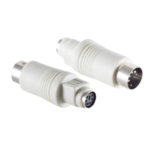 PS/2 (v) - DIN 5-pins (m) toetsenbord adapter / beige