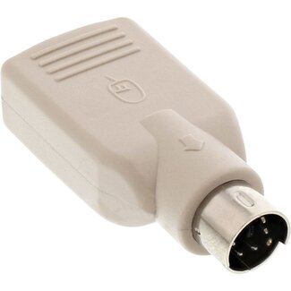 InLine Mini DIN 6-pins PS/2 (m) - USB-A (v) adapter / beige