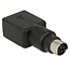 Mini DIN 6-pins PS/2 (m) - USB-A (v) adapter / zwart