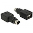 Mini DIN 6-pins PS/2 (m) - USB-A (v) adapter / zwart