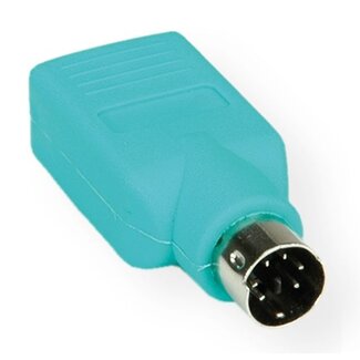 Value Mini DIN 6-pins PS/2 (m) - USB-A (v) adapter / groen
