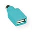 Mini DIN 6-pins PS/2 (m) - USB-A (v) adapter / groen