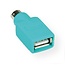 Mini DIN 6-pins PS/2 (m) - USB-A (v) adapter / groen