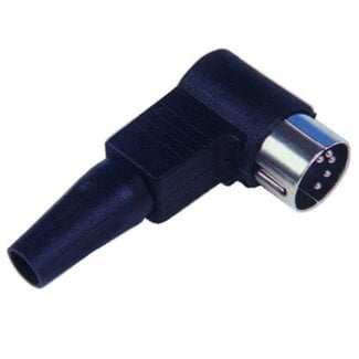 Electrovision DIN 5-pins 180° (m) connector - haaks / zwart