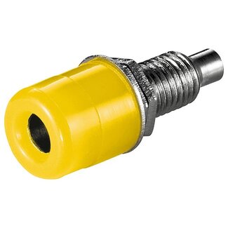 Goobay Gele banana contra connector voor paneelmontage