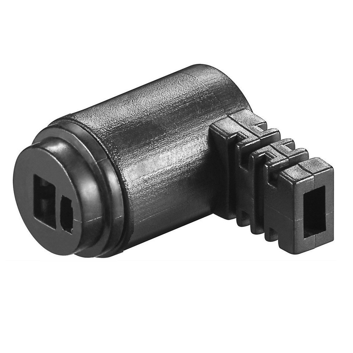 Haakse 2-pin DIN Luidsprekerconnector (v) - Schroefbaar - Zwart