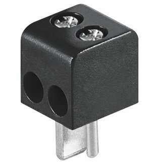 S-Impuls Loudspeaker connector mannelijk zwart - schroefbaar