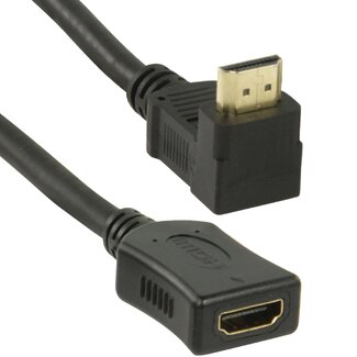 Coretek HDMI adapter - 90° haaks naar boven - versie 1.4 (4K 30Hz) - 0,15 meter