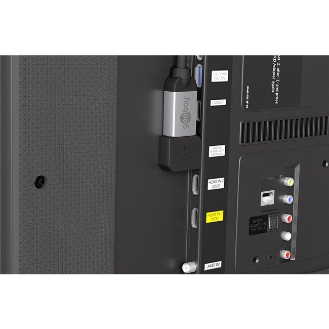 Compacte haakse HDMI adapter naar links - HDMI2.0 (4K 60Hz + HDR)