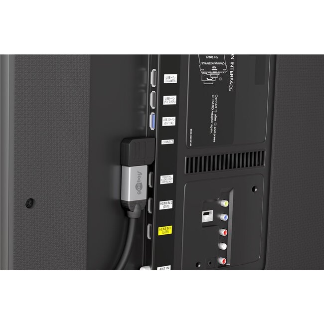 Compacte haakse HDMI adapter naar rechts - HDMI2.0 (4K 60Hz + HDR)