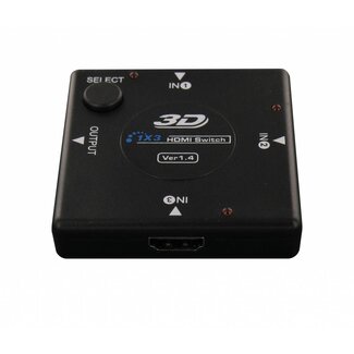 Dolphix HDMI schakelaar 3 naar 1 - versie 1.3 (Full HD 1080p)