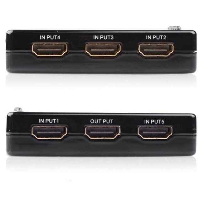 HDMI schakelaar 5 naar 1 / met afstandsbediening en IR extender - versie 1.3 (Full HD 1080p)