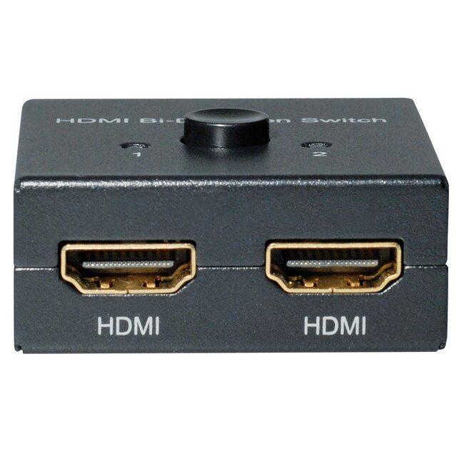 HDMI schakelaar 2 naar 1 / 1 naar 2 - bi-directioneel - versie 1.4 (4K 30Hz)