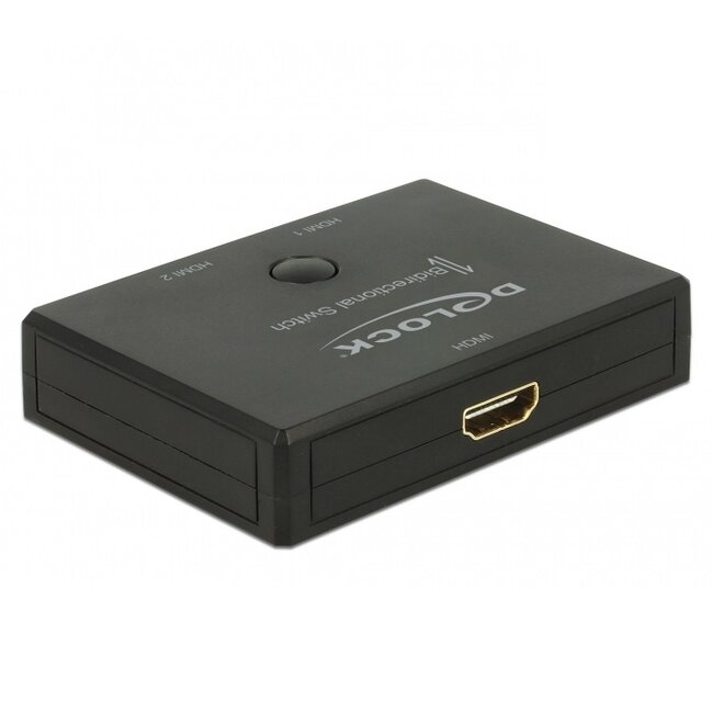 DeLOCK bi-directionele HDMI schakelaar 2 naar 1 / 1 naar 2 - versie 2.0 (4K 60Hz HDR)