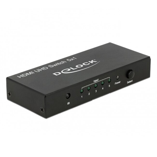 DeLOCK HDMI schakelaar 5 naar 1 - versie 2.0 (4K 60Hz HDR)