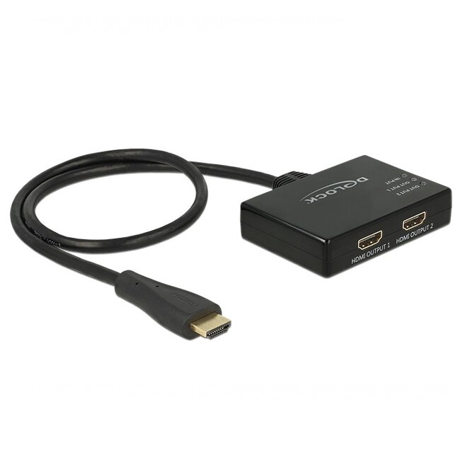 DeLOCK HDMI splitter 1 naar 2 - versie 1.4 (4K 30Hz) - 0,60 meter