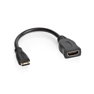 Nedis Mini HDMI - HDMI adapter - versie 1.4 (4K 30Hz) / zwart - 0,15 meter