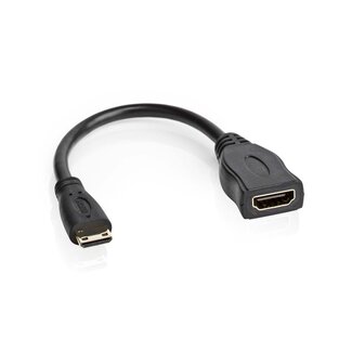 Value Mini HDMI - HDMI adapter - versie 1.4 (4K 30Hz) / zwart - 0,15 meter