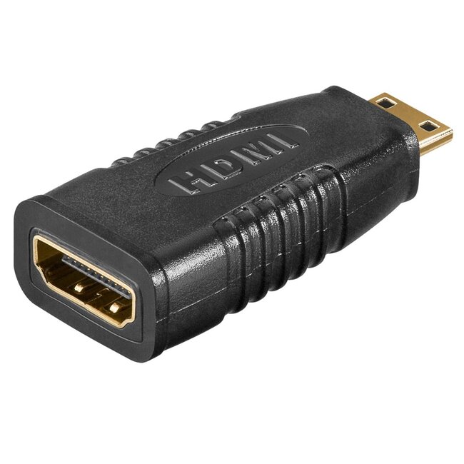 Mini HDMI - HDMI adapter - versie 1.4 (4K 30Hz) / zwart