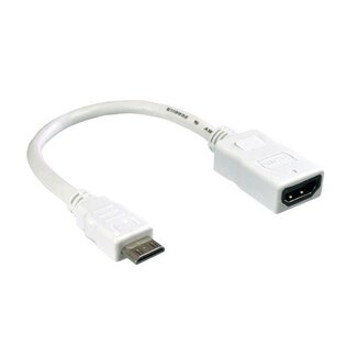 Good Connections Mini HDMI - HDMI adapter - versie 1.4 (4K 30Hz) / wit - 0,20 meter