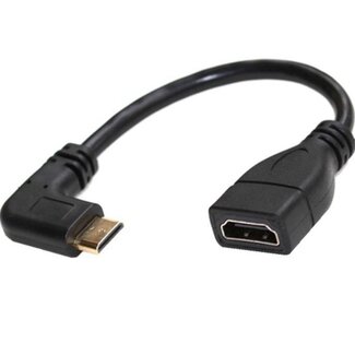 Coretek Mini HDMI - HDMI adapter - 90° haaks naar rechts - versie 1.4 (4K 30Hz) - 0,15 meter