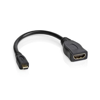 Valueline Micro HDMI - HDMI adapter - versie 1.4 (4K 30Hz) / zwart - 0,20 meter