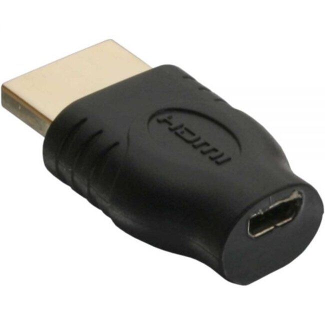 HDMI - Micro HDMI adapter - versie 1.4 (4K 30Hz) / zwart