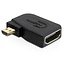 Micro HDMI - HDMI adapter - 90° haaks naar links - versie 1.4 (4K 30Hz)