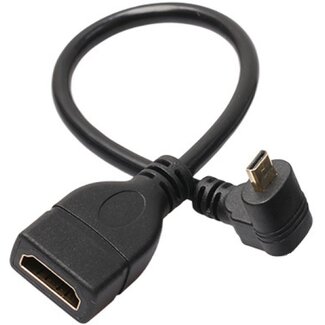 Coretek Micro HDMI - HDMI adapter - 90° haaks naar boven - versie 1.4 (4K 30Hz) - 0,15 meter