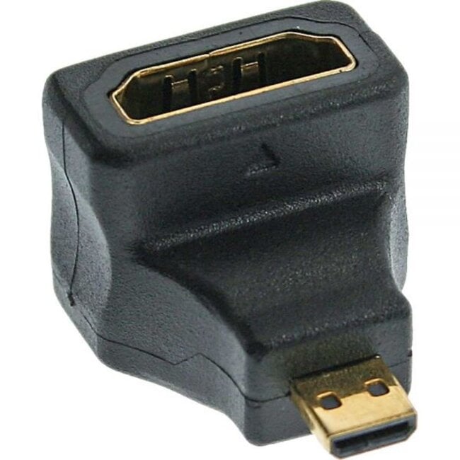 Micro HDMI - HDMI adapter - 90° haaks naar boven - versie 1.4 (4K 30Hz)