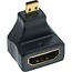 Micro HDMI - HDMI adapter - 90° haaks naar boven - versie 1.4 (4K 30Hz)