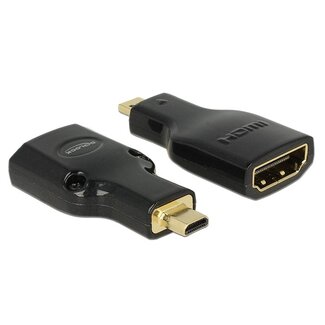 DeLOCK Micro HDMI - HDMI adapter - versie 2.0 (4K 60Hz) / zwart