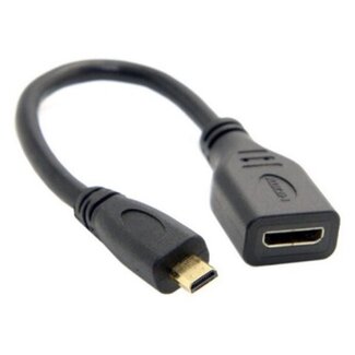 Coretek Micro HDMI (m) - Mini HDMI (v) adapter - versie 1.4 (4K 30Hz) - 0,15 meter
