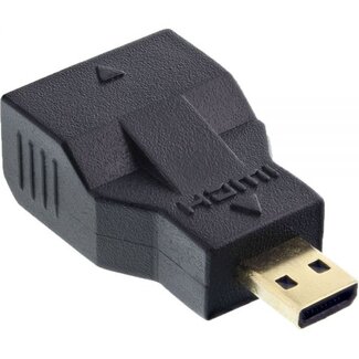 InLine Micro HDMI (m) - Mini HDMI (v) adapter - versie 1.4 (4K 30Hz)