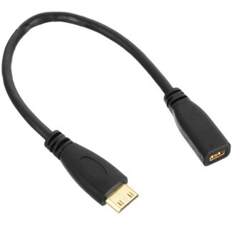 Coretek Mini HDMI (m) - Micro HDMI (v) adapter - versie 1.4 (4K 30Hz) - 0,20 meter