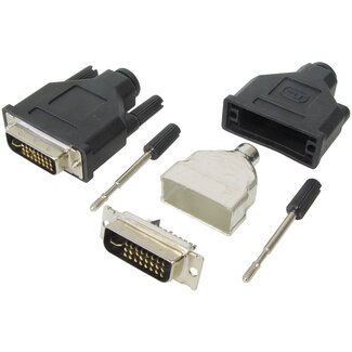 Transmedia DVI-D Dual Link (m) soldeerbare connector