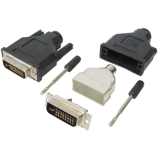 DVI-D Dual Link (m) soldeerbare connector