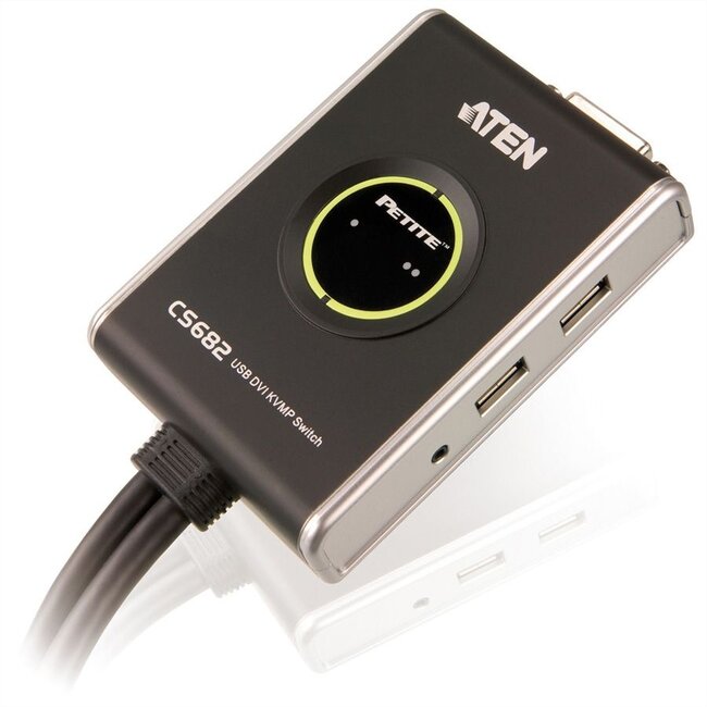 Aten CS682 DVI-D Single Link + USB + Audio KVM Switch 2 naar 1