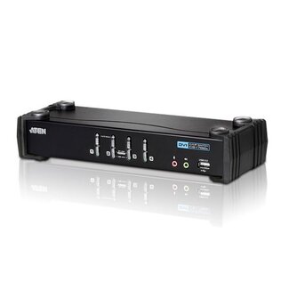 Aten Aten CS1764A DVI Single Link + USB + Audio KVM Switch 4 naar 1