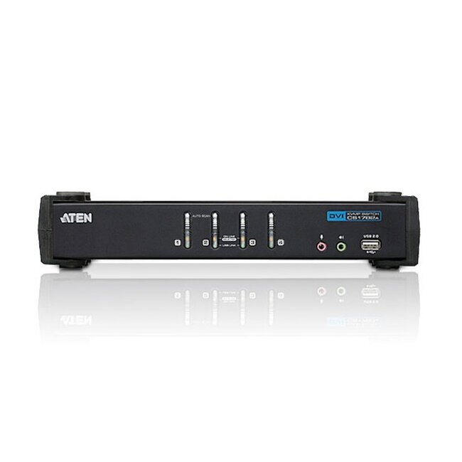 Aten CS1764A DVI Single Link + USB + Audio KVM Switch 4 naar 1