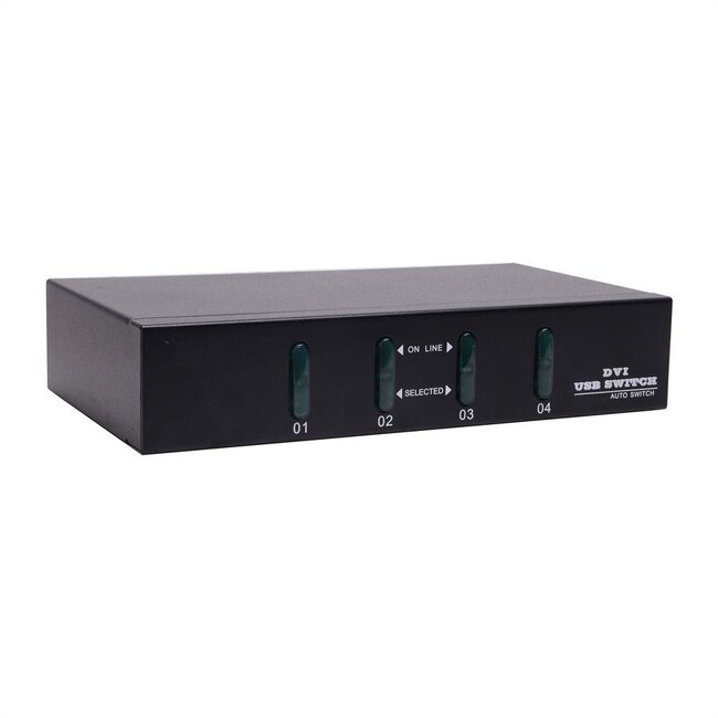 Value DVI Dual Link + USB + Audio KVM Switch 4 naar 1