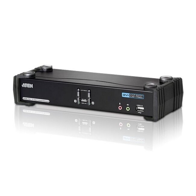 Aten CS1782A DVI Dual Link + USB + 7.1 Audio KVM Switch 2 naar 1